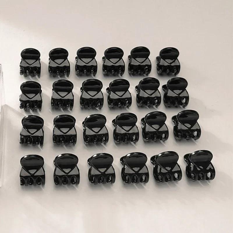 10-100 Pezzi Piccole Pinze per Capelli a Pinza per Donne Ragazze Coreane Mini Nere Trasparenti in Plastica Fermacapelli Bambino Accessori per Acconciatura