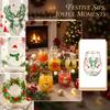 Weihnachtlich bedruckte Glasbecher für und Getränke, Wiederverwendbare Trinkgläser für Zuhause