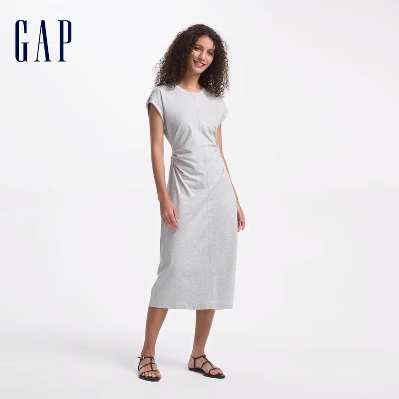 

GAP Women s Logo Ruched Sleeveless Maxi Dress