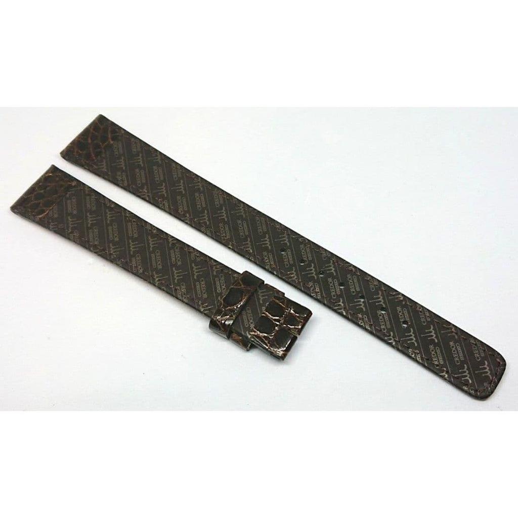Used Genuine Seiko Credor Crocodile Belt 17mm Dark Brown 3