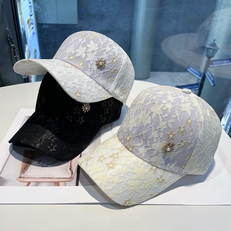 Summer Womens Lightweight Water Drizzle Lace Baseball Cap With Sunshade And Breathable Mesh For Sun Protection