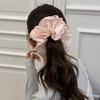 Korean Version of the Holiday Style Fresh Large Hair Band Summer Foreign Style Mori Lace Hair Ball Head Flower Hair Rope Women