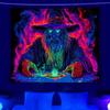 Mysterious Wizard Fluorescent Tapestry Uncover the Secrets of MagicUV Tapestry Wall Hanging Bedroom Home Party Decoration