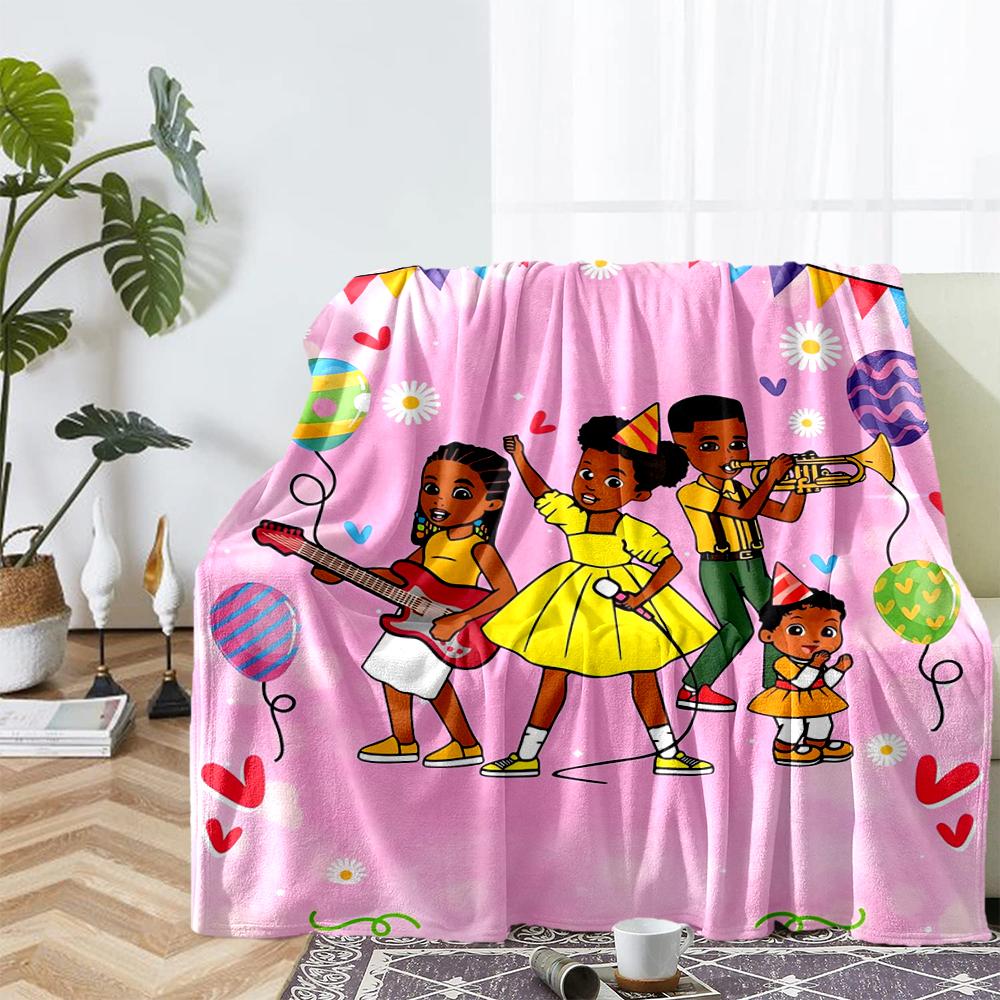 Gracie's Corner Theme Printed Blanket - Perfect for Couch, Bed, Travel & Outdoor Use | Machine Washable, Cozy & Durable.