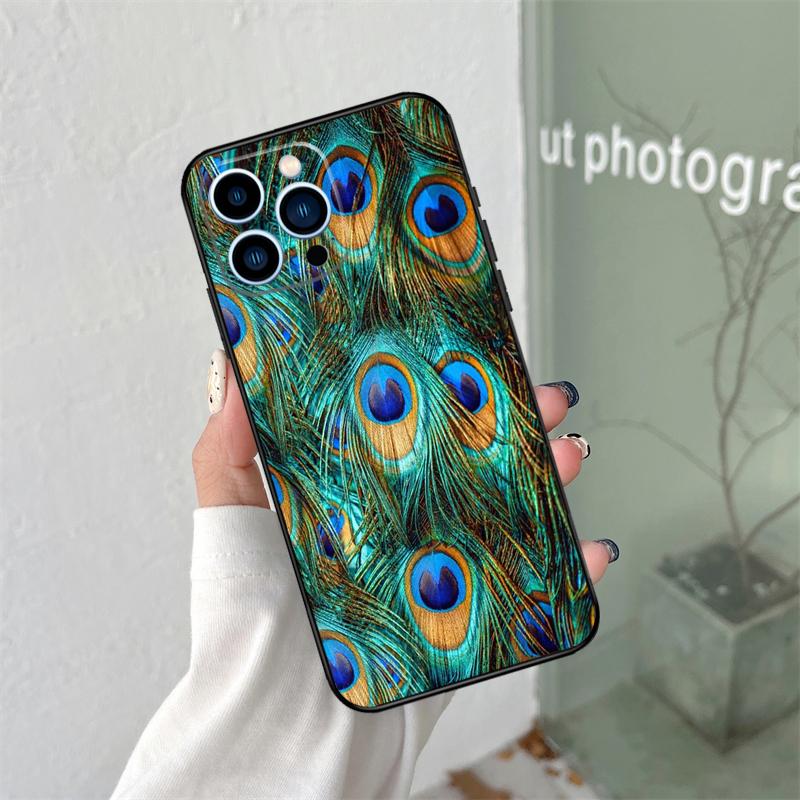 

Animal Peacock Pattern Phone Case For iPhone 16 15 13 12 Mini 11 14 Pro Max X XR XS MAX Plus Cover Coque iPhone 11Pro MAX
