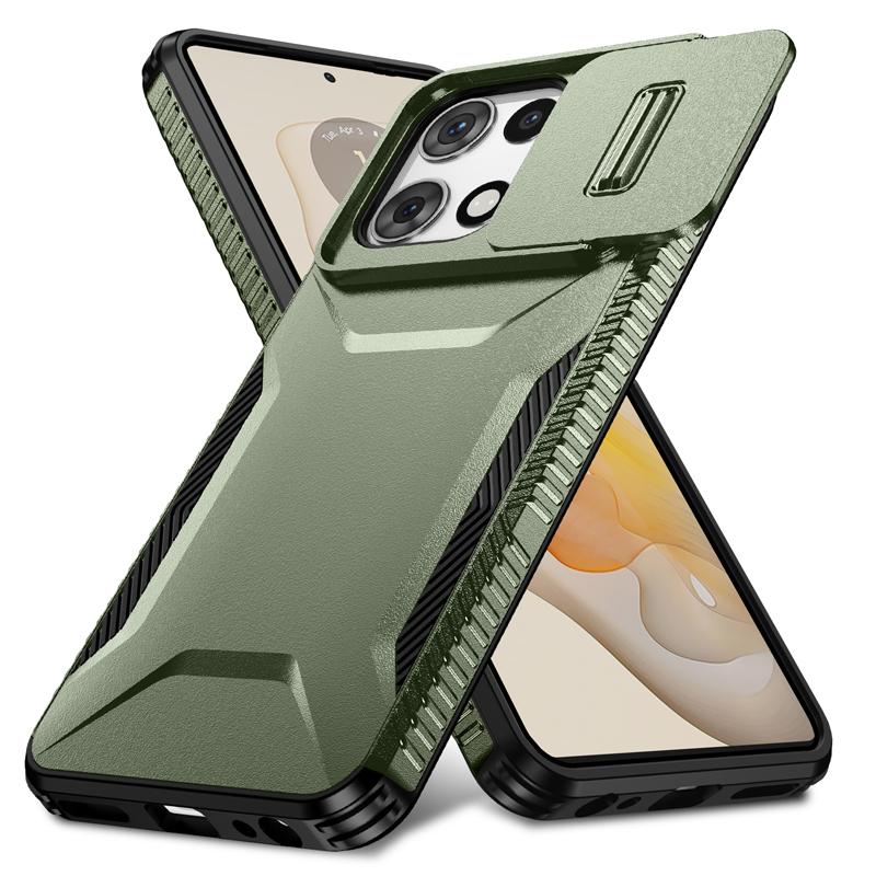 

Ударопрочный противоскользящий чехол для объектива камеры для Motorola Moto G Stylus 2025 5G/Moto G 5G 2025 Защитная крышка-слайдер для камеры Жесткий чехол Moto GStylus 5G 2025 зелёный