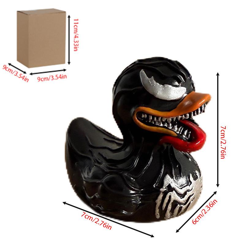 Evil Alien Duck Resin Statue Funny Gift Idea Car Dashboard & Desk Decor Unique Ornament