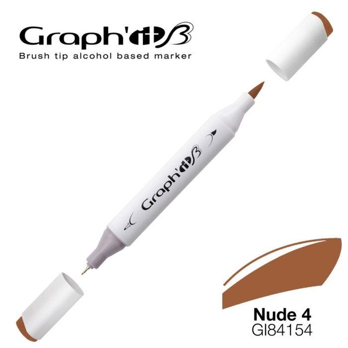 Marqueur à alcool - GRAPH'IT - Graph'It Brush Marker - Nude 4 - Double pointe - Opaque