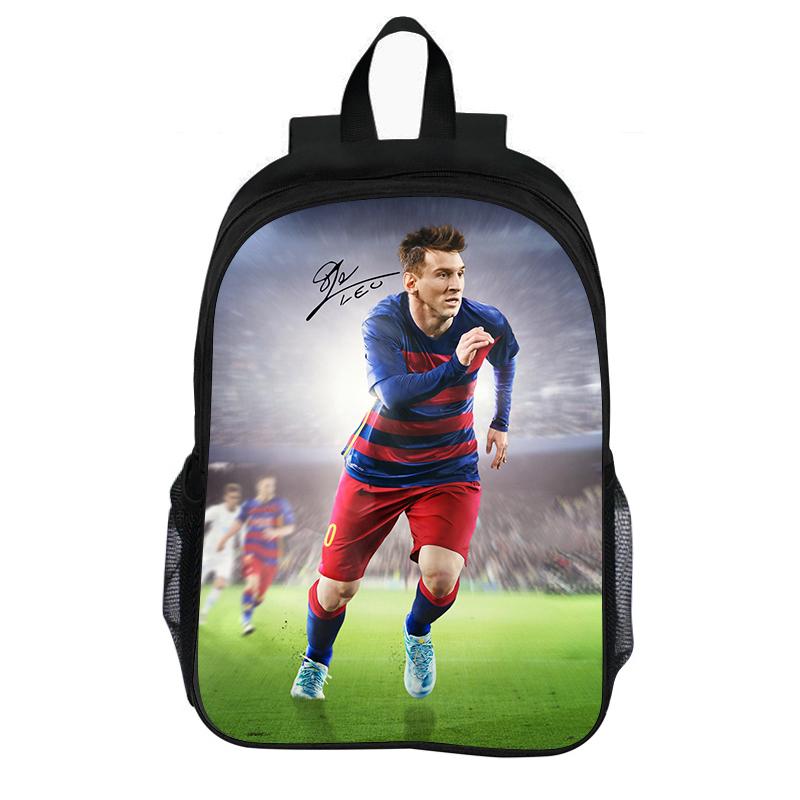 Zaino Scolastico M-Messi Stella del Calcio Rucksack Zainetto per Bambino Zaino Moda Zaino Sportivo Calcio Regalo per Bambini