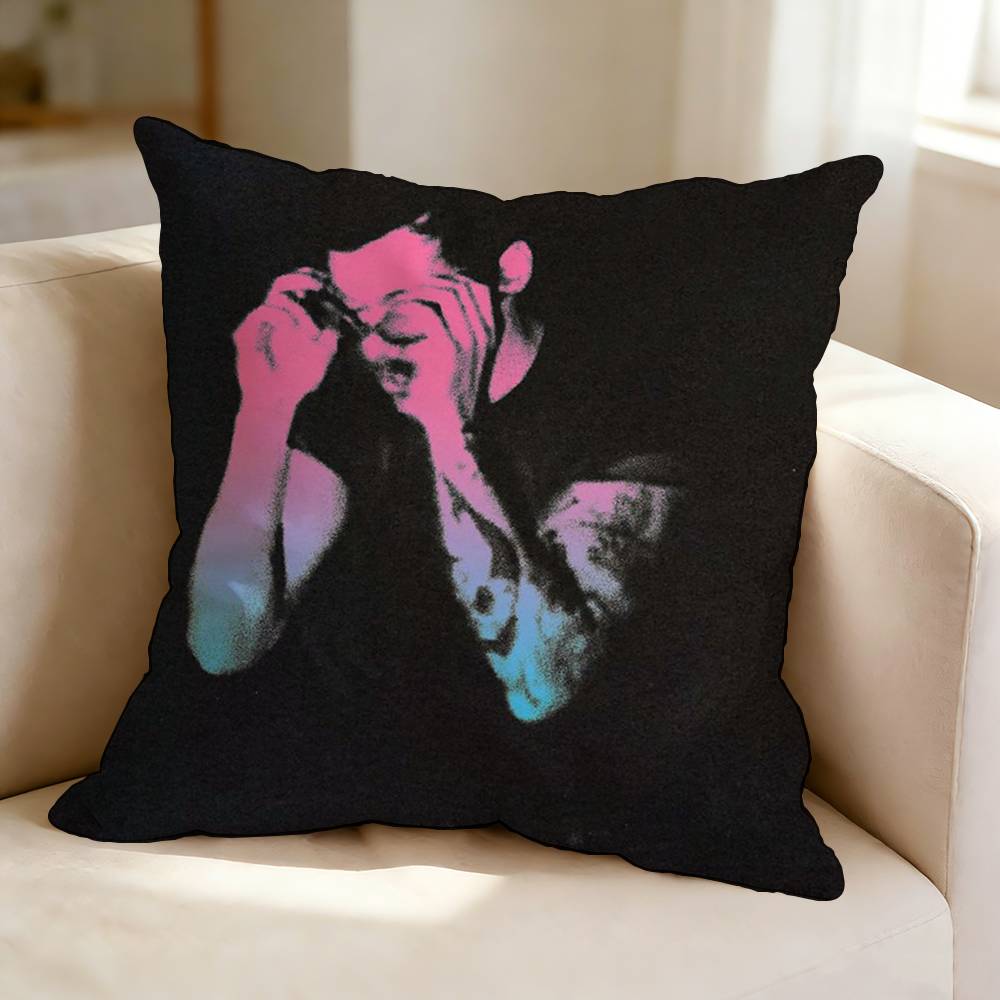 British Pop SingerSongwriter HHarry SStyles Square DoubleSided printed Pillow Case Bedroom Bedside Pillow Sofa Cushion Cover