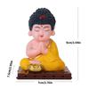 Easy To Install Solar Powered Buddhas Head Figure Nodding Dashboard Decoration Ornament ABS Materials Quiet Spiritual
