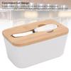 500ml Ceramic Butter Dish with Lid Sealed Freshness Keeping Easy Cleanup Butter Box Container