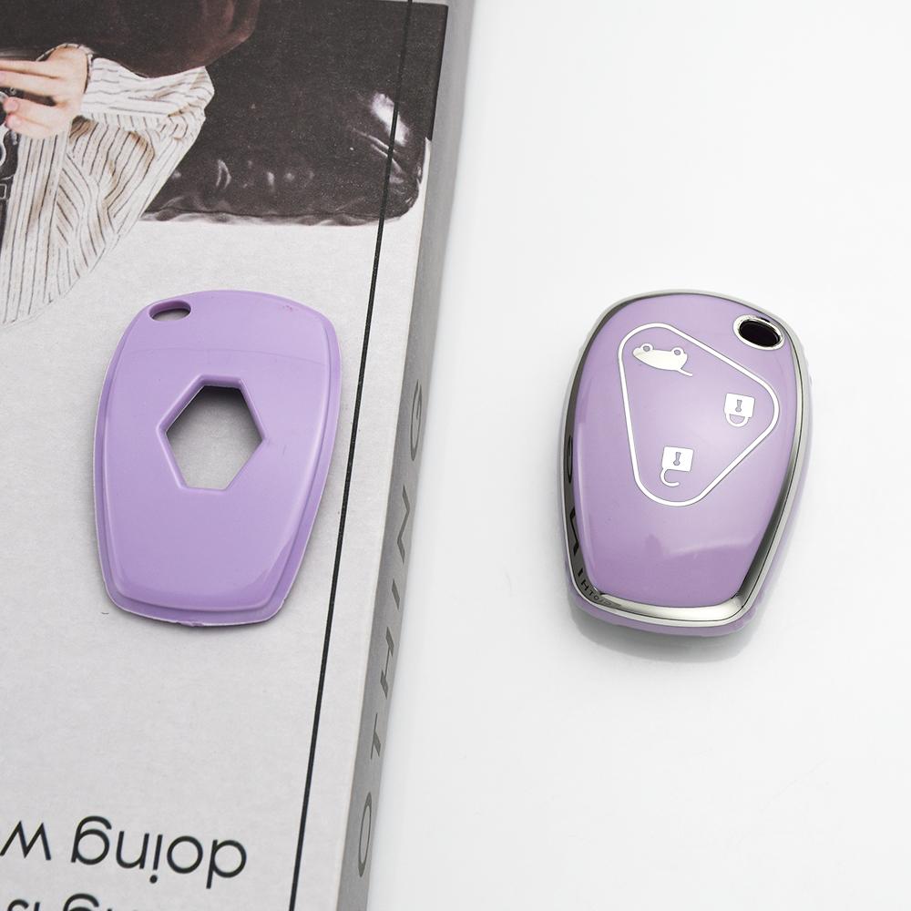 Silver Edge TPU Car Key Case Shell Fob Keyless Protector For Renault Dacia Trafic Clio Lll Logan Duster For Nissan terrano 3 Almera Opel Vivaro