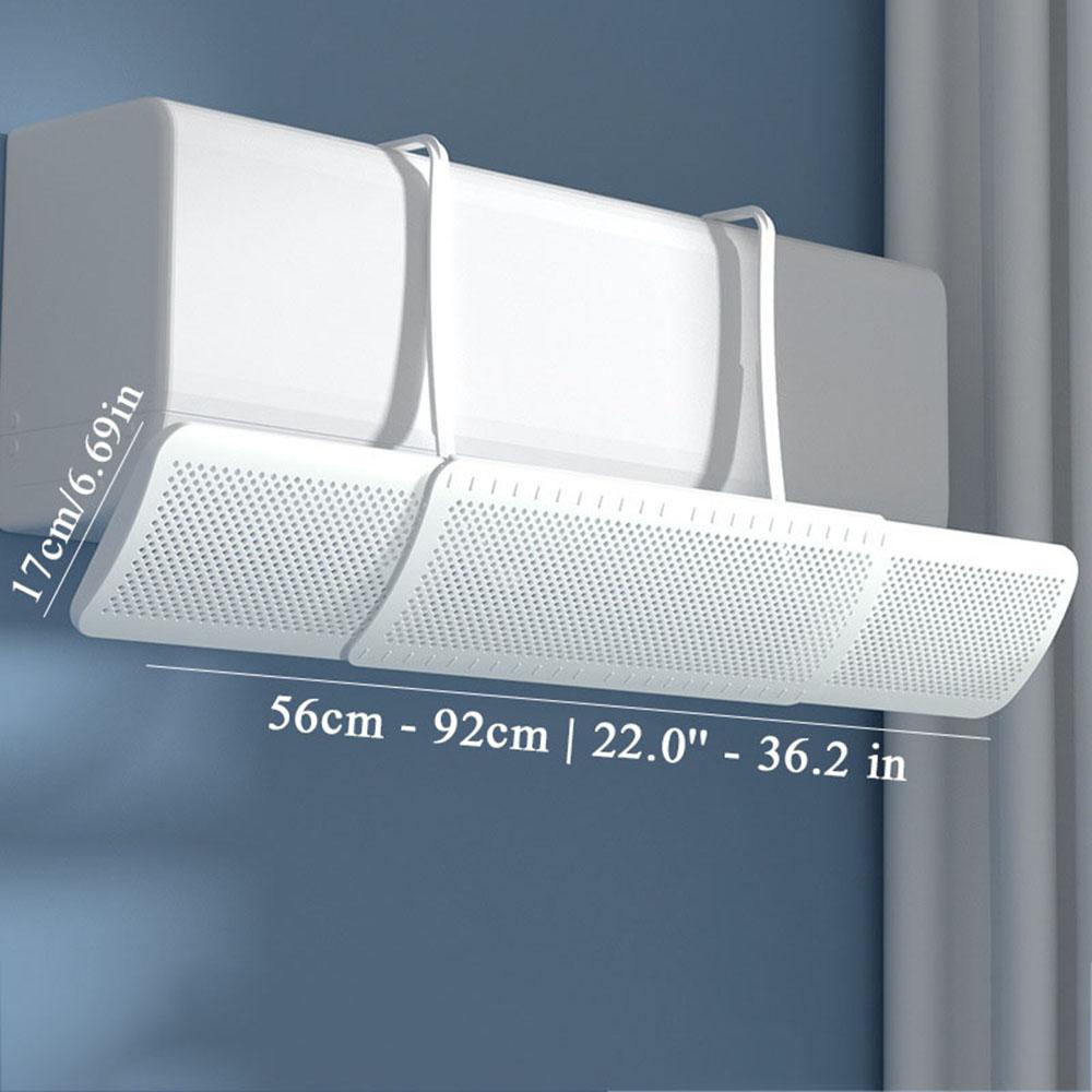 

Ветровой щиток для кондиционера, защита от прямого обдува для младенцев, масштабируемая регулируемая крышка направляющей для ветра, выходная перегородка, пылезащитный чехол на лобовое стекло белый