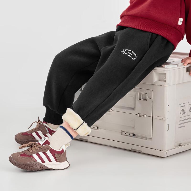 Boys  Fleece-Lined Cuffed Casual Sports Pants 120