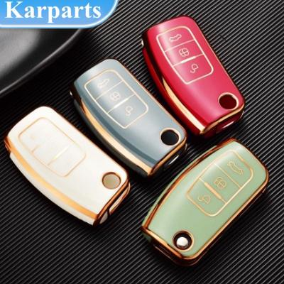 B Neue TPU-Klappschlüsselabdeckung Tasche Shell Case Schlüsselanhänger Schutz für Ford Focus 2 MK2 Fiesta Mondeo Galaxy Falcon Territory Ecosport