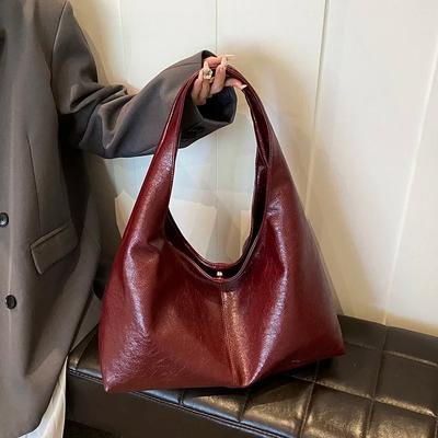Große Unterarmtaschen aus PU-Leder, Umhängetasche für Damen, neuer Trend, Handtaschen und Geldbörsen