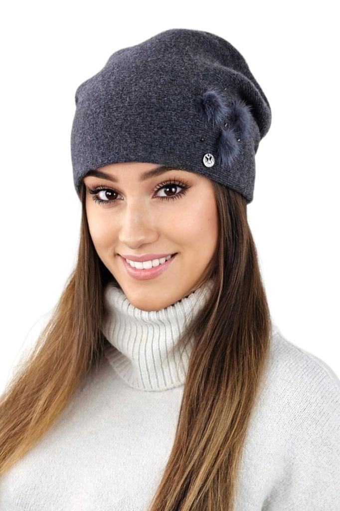Onyx Elegant Women' Winter Hat Graphite Color