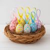 24Pcs DIY Craft Easter Egg Ornaments Multicolor Easter Party Decorations  Home Decorations