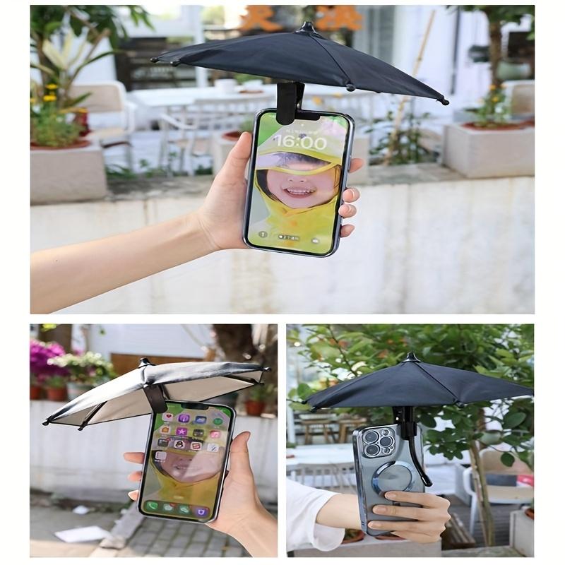 Outdoor Phone Holder Sunshade with Small Clip, Suitable for Beach, Photography and Video Recording Car Phone Mount UV Protection