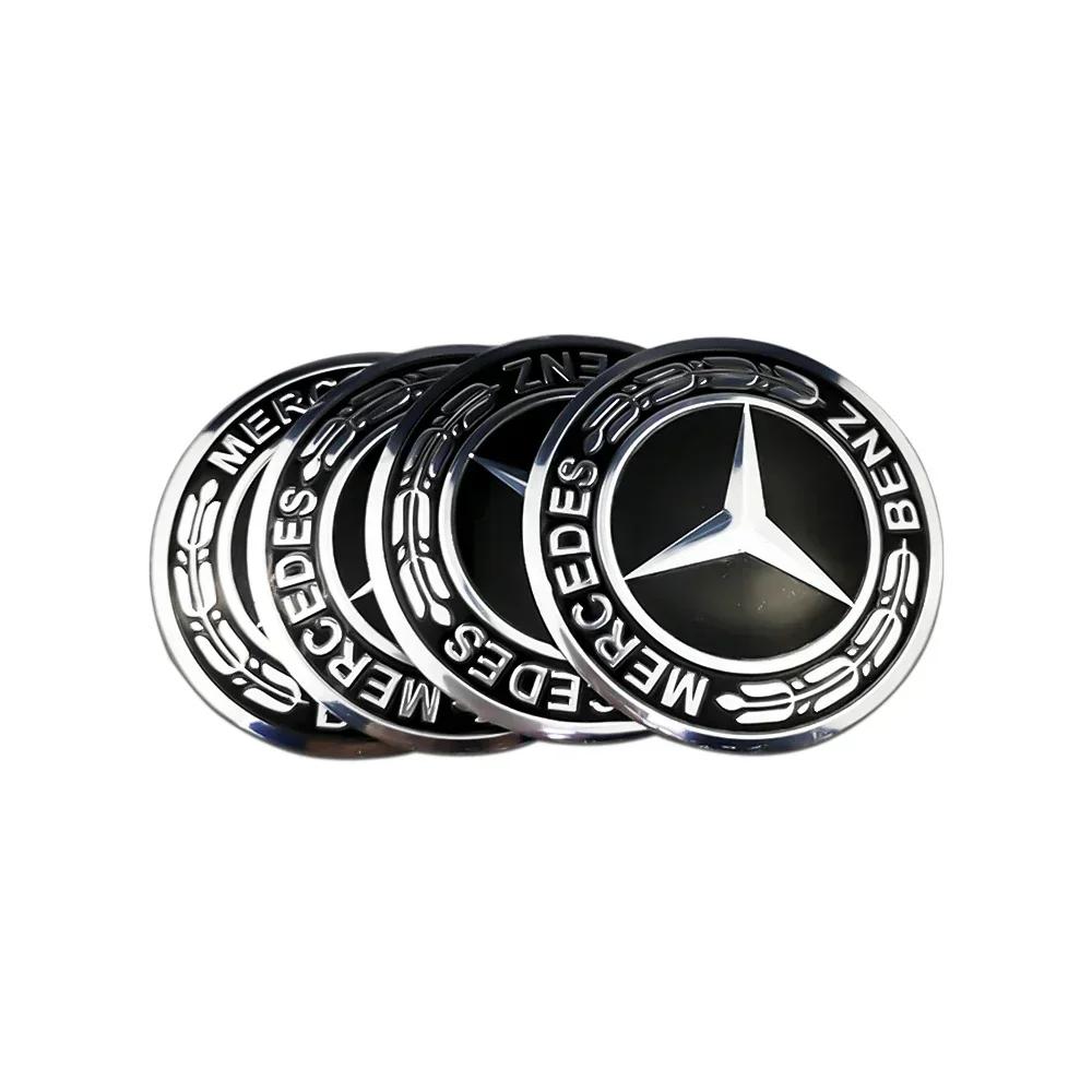 

Car Sticker 75mm Car Wheel Hub Emblem Sticker for Mercedes Benz W203 W204 W205 W209 W210 W211 W212 W176 W166 W163 W221 Auto Rim 75mmX4pcs