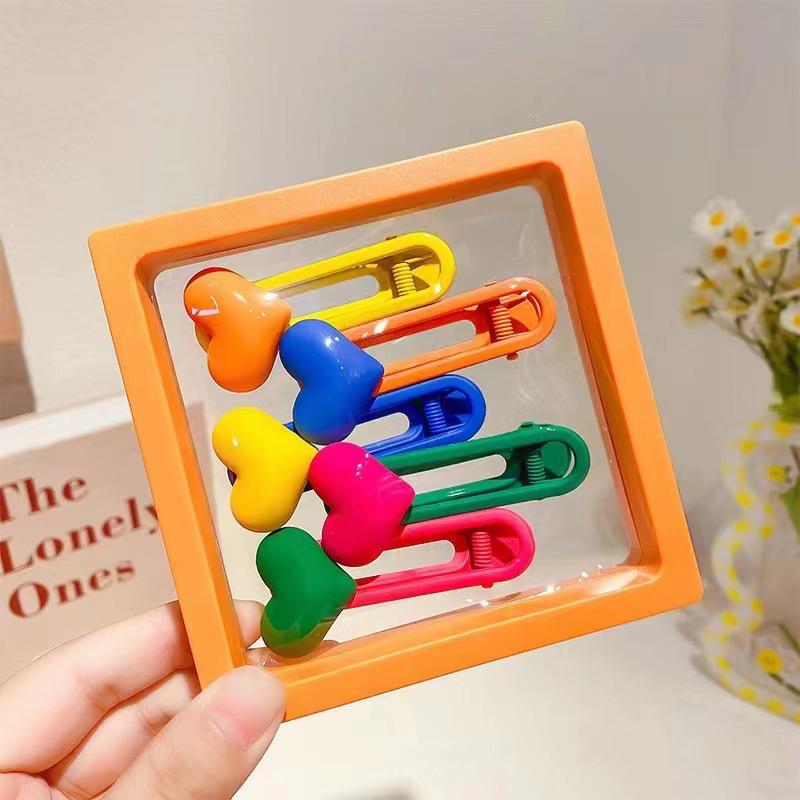 Set de agrafe colorate cu desene animate pentru fete - agrafe drăguțe cu cioc de rață și cleme laterale pentru bretonul fetițelor