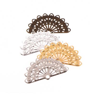 20 Pcs 38X21Mm 4 Color Filigree Wraps Flower Connectors Metal Crafts Gift Decoration Diy Jewelry Making Fittings