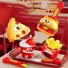 Simulation French Fries Pudding Toy Food Feeding Pizza Play House Toys  Kids Gift