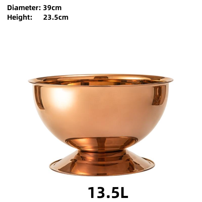 304 stainless steel Deer Head ear GOLD SILVER big ICE BUCKET BOWL CHAMPAGNE Large champagne bar bucket beer bucket basin