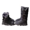Sangpo Leather Wool Integrated Snow Boots Women's Thick-soled Non-slip Velvet Thickened Warm Cotton Shoes Medium Boots
