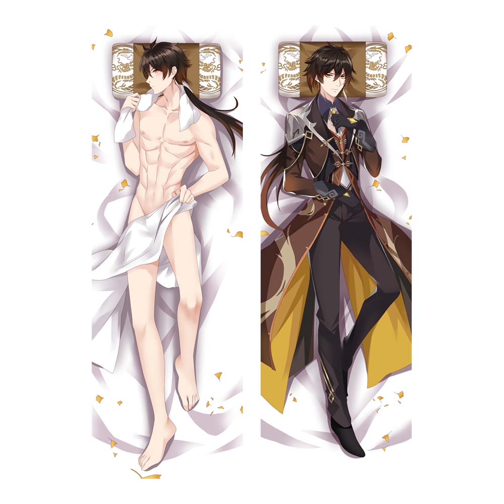 60x180cm Genshin Impact Zhongli Hugging Body Pillowcase Anime Dakiamkura Case Cartoon Character Cosplay Pillow Case Cover Otkua Gifts