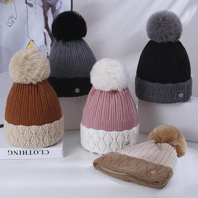 Hut Damen Winter Warm Strickmütze Fleece Verdickt Winddicht Ohrenschützer Wollmütze