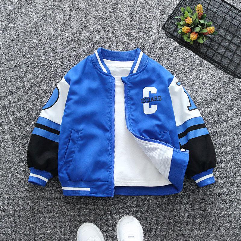 Kids Fashion Jacket Handsome Children's Coat Spring Trends Letter Prints Outerwear Baby 2-12Y Autumn Casual Clothes