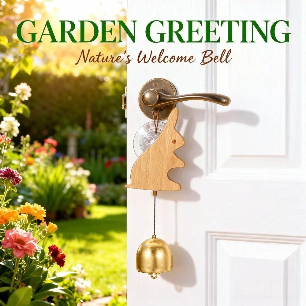 Suction Cup Animal Shaped Wind Chime Brass Collision Bell Entry Reminder Bell Pendant  Front Door
