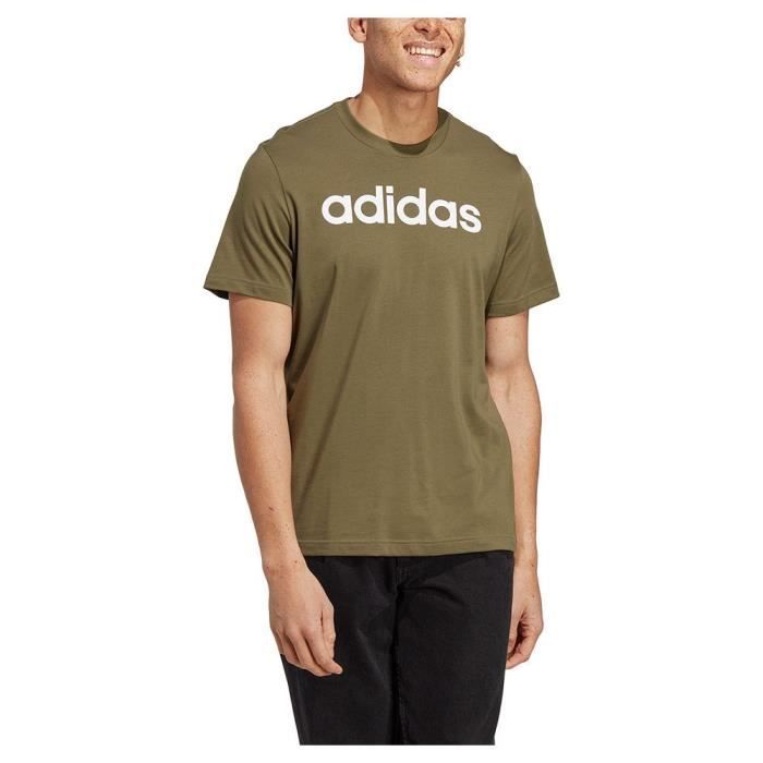 T-shirt - ADIDAS - Linaire - Olive strata - Manches courtes - 100% coton