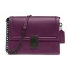 Hutton 22 Turn-Lock Flap Glossy Leather Crossbody Bag Small Women Bags Purple 88342-V5BOY