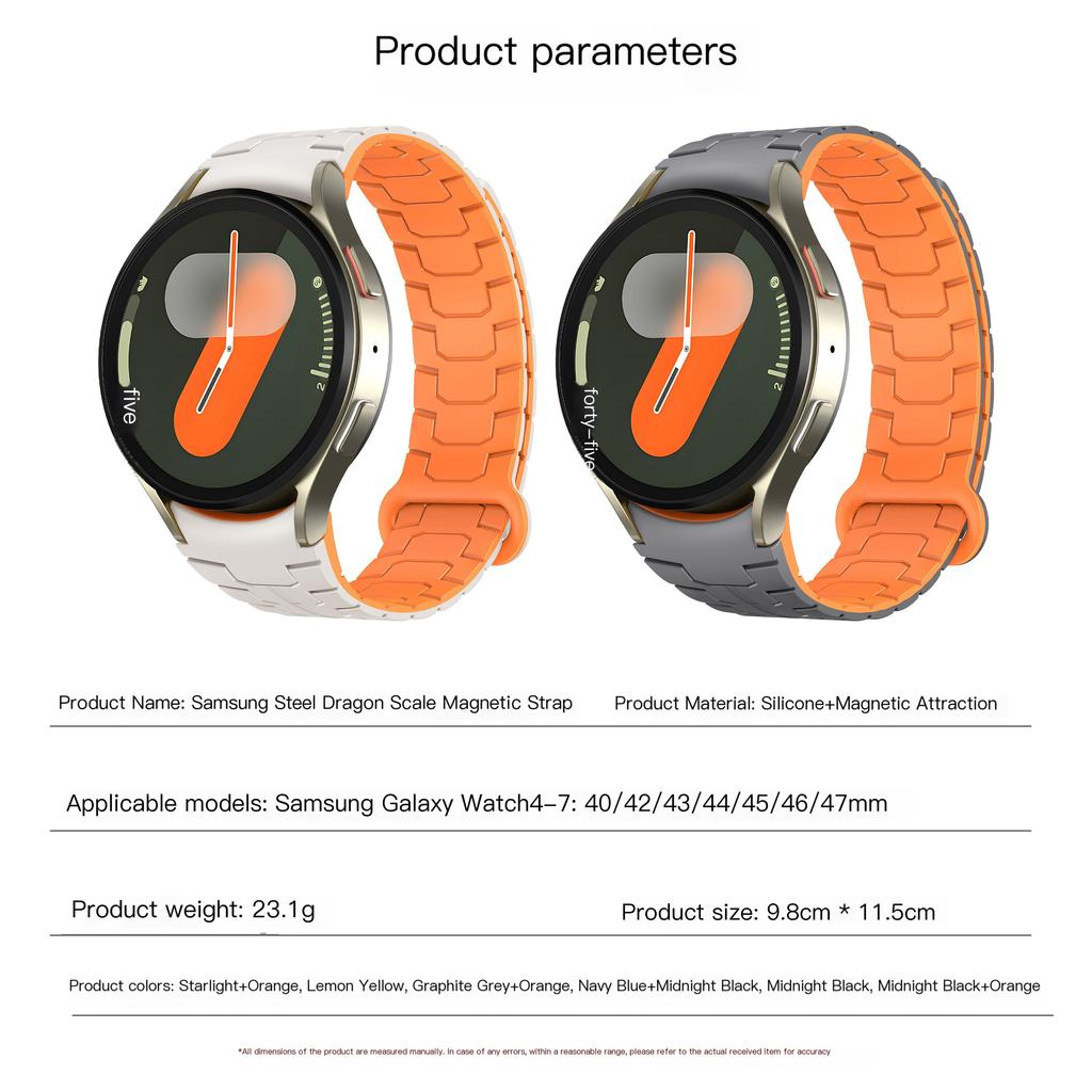 No Gaps 20mm Silicone Magnetic Band for Samsung Watch Galaxy 7 Classic 43mm 47mm 42 46mm For Galaxy 6 5 4 44 40mm Strap 5Pro 45mm Bracelet