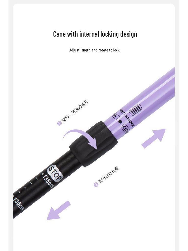 Telescopic Hiking & Trekking Poles with Inner & Outer Locks - Professional Climbing Gear for All Ages