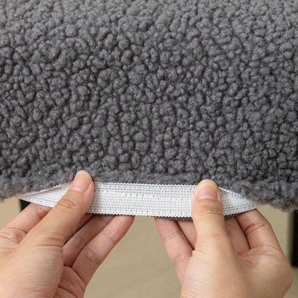 Washable Computer Chair Seat Cozy Plush Chair Seat Protector Armchair Seat Cover  Winter Use