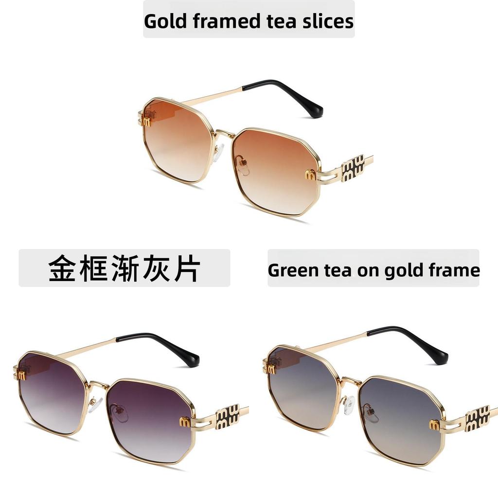 Modern Polygon Sunglasses For Women Uv400 Sun Protection Outdoor Fashion Accessory