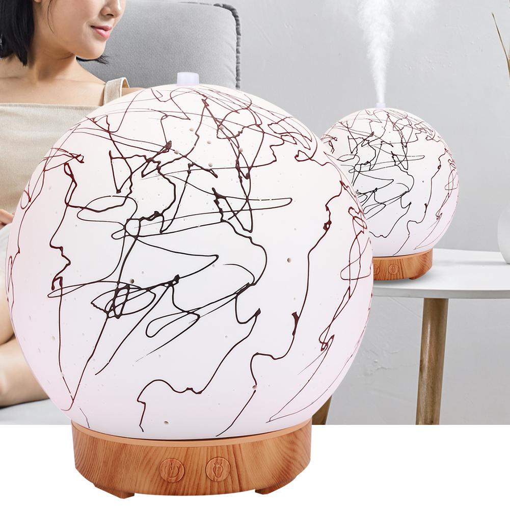 Round Ball Shape Humidifier Aromatherapy Diffuser 7 Colors LED Night Light Air Humidifier110-240V