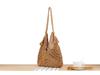 Exquisite Handmade Triangle Knit Shoulder Bag for Beach and Commute