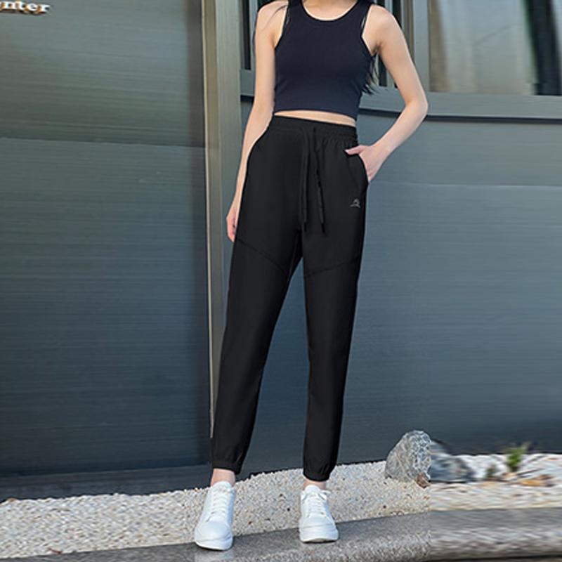 Женские модные повседневные однотонные универсальные спортивные штаны свободного кроя — фото 16