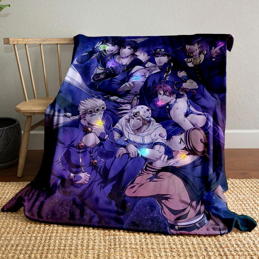 Group of Characters Holding Glowing, Colorful Crystals In a Cosmic Setting. for All Seasons Blanket Lunch Break Throw Gift