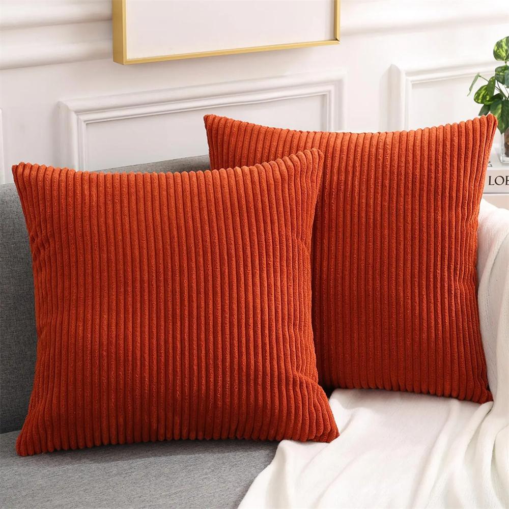 

Kitinjoy Corduroy Cushion Cover 45x45 Soft Fluffy Strip Pillow Cover 50x50 Luxury Decor Home Pillow Case For Sofa Living Room 12x20in(30x50cm)