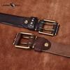 Retro Koreanischer Stil Trendige Persönlichkeit Ins Doppel-Dornschließe Gürtel Herren Echtleder Gürtel