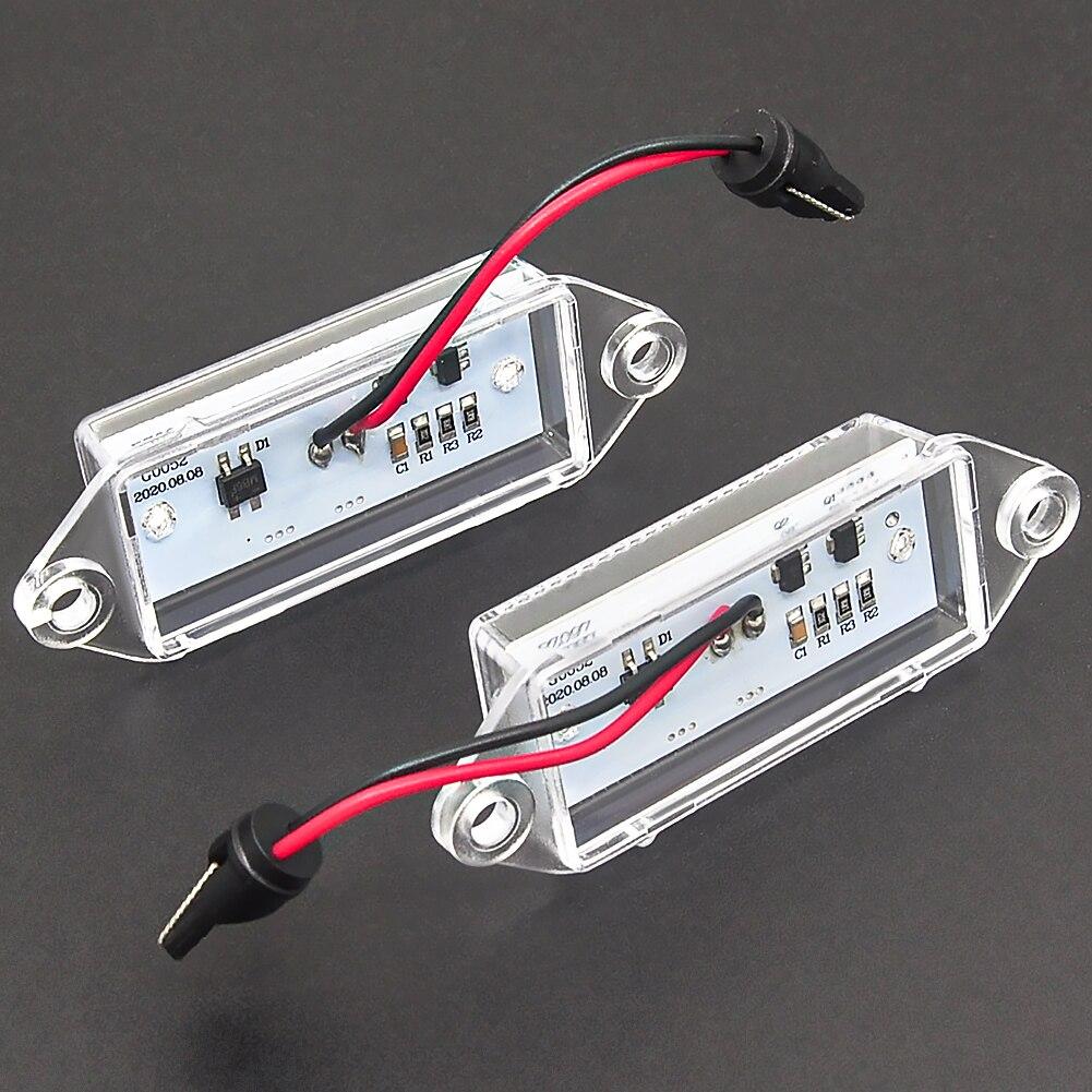 2Pcs LED License Number Plate Light For Mitsubishi 2003-2017 Lancer & 2007-2016 Evo Evolution X Tail Tag Lamps