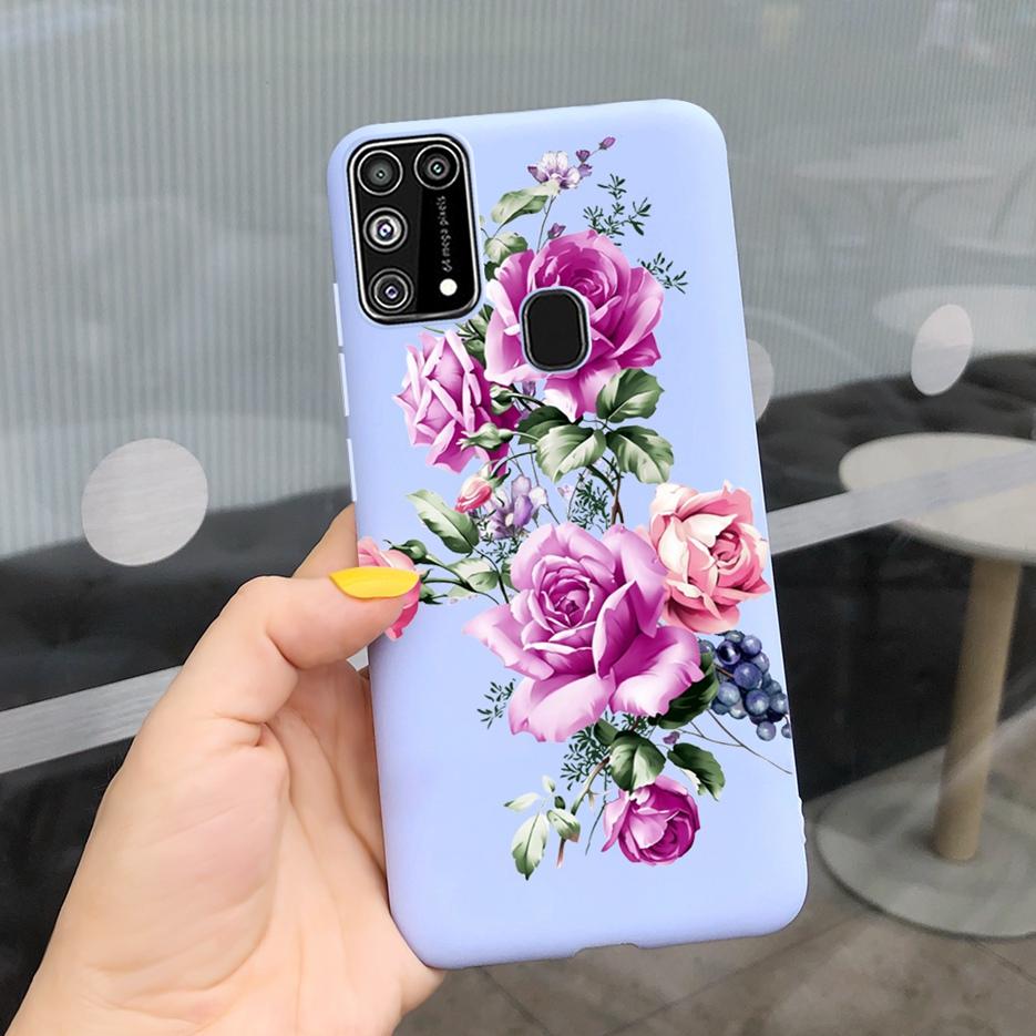 For Samsung Galaxy M31 Case SM-M315F Cute Bear Cartoon Painted Cover Phone Case For Samsung M31 M 31 GalaxyM31 Bumper Soft Funda