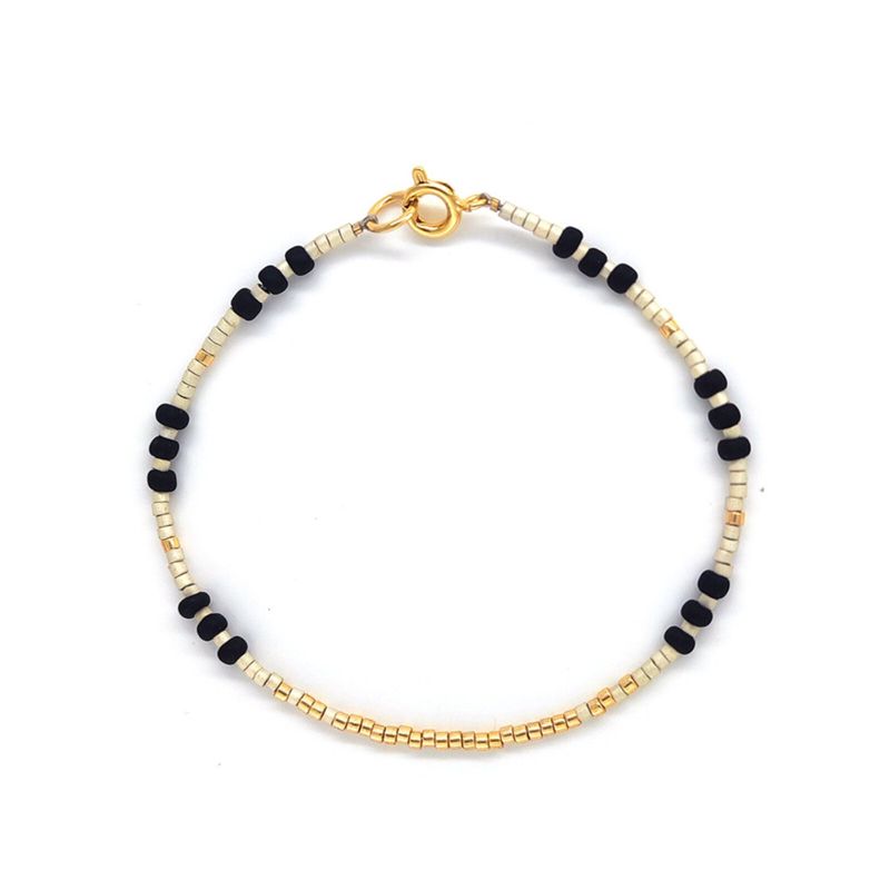 INS Niche Fashion Retro Style Miyuki Bead Woven Handmade Beaded Extremely Fine Girl Twin Small Bracelet Female