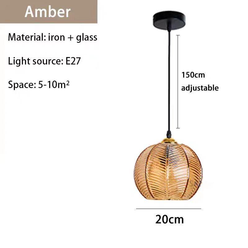 Designer Green Leaf Glass Pendant Light for Modern Spaces